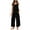 Black, variant on Womens Waffle Knit Jumpsuit Casual Wide Leg Jumpsuits Oversized Long Rompers Open Back Loose Overalls, Limited Time Clearance ###