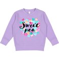 thumbnail image 2 of Inktastic Sweet Pea Hearts Toddler Sweatshirt, 2 of 4