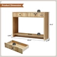 thumbnail image 2 of PHOYAL Fluted Console Table with Drawer and Open Storage Shelves, Narrow Sofa Table Entryway Table for Living Room Hallway Bedroom, Natural, 2 of 6