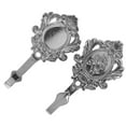thumbnail image 4 of Masteelf Black Zinc Alloy Curtain Tiebacks with Elegant Rose Design, 9.5cm 5cm W, Perfect for Traditional Room Decor, 4 of 8