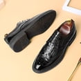thumbnail image 4 of Men's Breathable Leather Brogue Carved Casual Fashion Shoes, 4 of 5