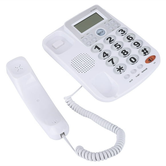 Corded Phone With Speakerphone, LCD Display Large Buttons Extension Set For Landline Telephone Corded