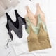 thumbnail image 5 of Guardurnaity Sujetador deportivo sin costuras suave y elástico para mujer, ropa interior ligera y cómoda para mujer Ropa interior Té sal marrón, 5 of 5
