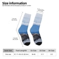 thumbnail image 2 of Daiia Lighthouse On The Waters Print Crew Socks – Soft Breathable Long Socks for Men & Women, Moisture-Wicking & Comfortable Daily Wear Socks, One-Size Fits Most (US 5-11), 2 of 6