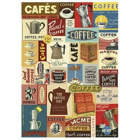 cavallini Papier Décoratif - Café 20"x28 Pouces Feuille