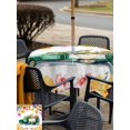 thumbnail image 5 of Outdoor Tablecloth with Umbrella Hole for Patio/Picnic/Party/Camping, Spring Floral Waterproof Table Cloth Square Cover Washable, Farmhouse Truck Retro Flowers Oil Painting (60"x 60"), 5 of 8