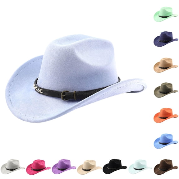 TIANZEN Western Cowboy Hat With Curved Brim For And Outdoor Adventure Travel Riding Country Style Cow Girl