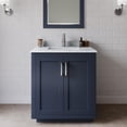 thumbnail image 2 of Wyndham Collection Miranda 30" Wood &Carrara Single Bathroom Vanity in Dark Blue, 2 of 5