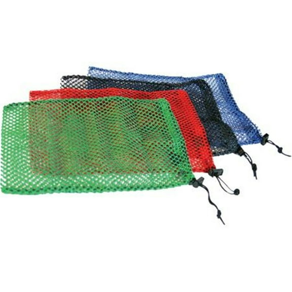 Equinox Nylon Mesh Stuff Bags - Set of 3 Green Sacks, 7" x 10"