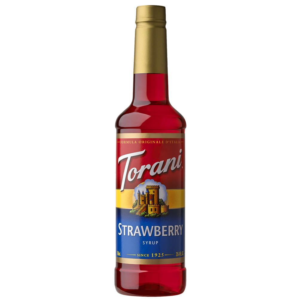 Torani Strawberry Syrup, Drink Mix, Handcrafted Soda Flavoring, 750ml
