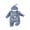 Blue, variant on Baby Boy Jumpsuit and Hat Set Long Sleeve Racoon Print Romper with Cap