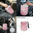 thumbnail image 7 of Jeiento Sea Turtle Car Seat Covers Set for Women Steering Wheel Cover Seat Belt Covers Trash Bin Rear View Mirror Cover Auto Armrest Cover Cushion Coasters Gear Shift Cover Pink Cherry Blossom, 7 of 7