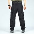 thumbnail image 5 of RongHuan Cargo Pants for Men Stretch Button Zipper Work Pant Outdoor Waterproof Hiking Sweatpants with Multi Pockets, 5 of 9