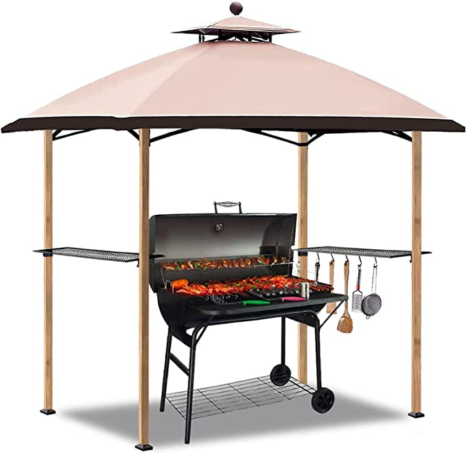 CoastShade 8'x 5' Grill Gazebo Double Tiered Canopy for Patio and