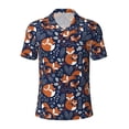 thumbnail image 2 of Daiia Cute Foxes Pattern Men’s Polo Shirts,Solid Deck Shirt,Classic Fit, Breathable Cotton Polo for Casual and Sport Wear-3X-Large, 2 of 9