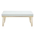 thumbnail image 2 of Chic Home Aldelfo Bench PU Leather Upholstered Hairpin Legs, 2 of 4