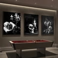 thumbnail image 4 of Dark Academia Art Skull Poster Prints para sala de estar, decoración del hogar, gótico Horror, blanco y negro, Cranium Canvas Painting Wall Art, 4 of 4