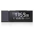 thumbnail image 1 of Reloj de pantalla LED Operado por batería Temperatura Digital Medidor de humedad Higrómetro Snooze Modo Alarma Radio Dormitorio Dormitorio Hogar Suministros Negro Noticed HA011272-04B, 1 of 1
