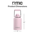 thumbnail image 4 of RTIC Half Gallon Ceramic Lined Insulated Outback Water Bottle Jug, Leak Proof, Pale Pink, 4 of 7