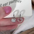 2PCS Kawaii Sanrioed Hello Kitty Earrings Student Spice Girl Harajuku