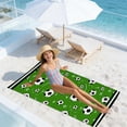 thumbnail image 4 of weibbin Beach Towel Soccer Print Microfiber Quick Dry Absorbent Bath Towel for Pool Beach 55x27 in, 4 of 6