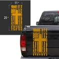 thumbnail image 2 of Stand For The Flag Kneel For The Fallen Distressed American Flag with Cross Truck Tailgate Vinyl Decal fits Most Pickup Trucks Patriotic Christian Cross USA Sticker (11" x 25", Imitation Gold), 2 of 8