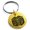 Gold, variant on Stainless Steel Letter Q Initial 3D Cube Box Monogram Engraved Small Medallion Circle Charm Keychain Keyring