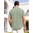 thumbnail image 7 of Youclos Men's Button Down Shirt Linen Short Sleeve with Pocket, 7 of 7