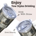 thumbnail image 4 of Bohemian 20oz Tumbler with Lid and Straws, Double Wall Vacuum Insulated Stainless Steel Travel Mug, Leakproof Boho Themed Coffee Cup, 4 of 5