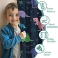 thumbnail image 3 of Blackout Kids Curtains,Neon Outline Dinosaurs Vibrant Childrens Insulated Curtains Set Of 2,Bedroom Essentials,Toddler Room Decor 52"x84", 3 of 5