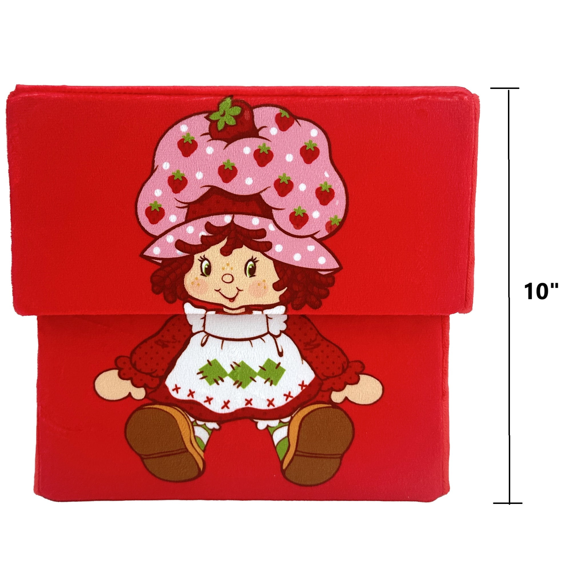 Strawberry Shortcake: Storable 10" Box - Red Character Themed Bin, Fabric Storage Container, Opening Top Lid, Holds Toys-Books-Games & More, Licensed