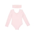 thumbnail image 3 of Petite Etoile Dancewear Toddler Girls Long Sleeve Pink Leotard-Bonus Headband for Ballet & Dance-Size 3T, 3 of 5