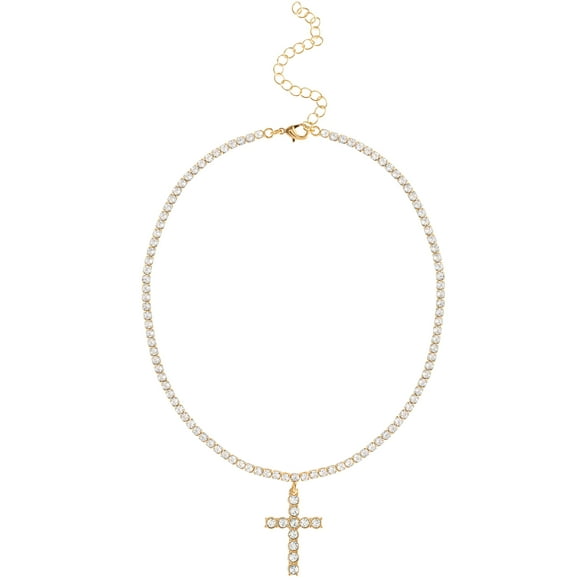 Jessica Simpson Crystal Cross Necklace