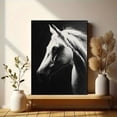 thumbnail image 6 of Qisvanset Majestic White Horse Portrait Canvas Wall Art 15.75x11.81 Inches, 6 of 8