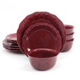thumbnail image 1 of The Pioneer Woman Lace 12-Piece Dinnerware Set, Plum, 1 of 5