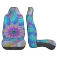 thumbnail image 3 of Easy to Install Car Universal Seat Cover, Abstract Psychedelic Vortex Four Seasons Universal Front Seat Cover, 2-Piece, 3 of 8