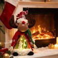 thumbnail image 5 of WWV Exquisite Lighted Christmas Glowing Figurine Set Santa Snowman Reindeer with Warm LED Mini Scene Table Decor for Home Party Mantel Shelf Holiday Display Gift for Mom Wife Girls, 5 of 7
