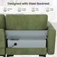 thumbnail image 4 of Gymax Upholstered Modular 3-Seater Sectional Sofa Couch w/ 2 Bolsters USB Ports & Socket, 4 of 9