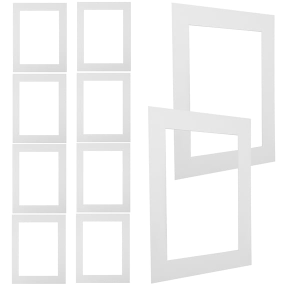 HEMOTON DIY Photo Frame Wall Decor White Cardboard Display Stand for Crafting 10 Pcs 4.72x3.54 Inch