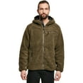 thumbnail image 2 of BRANDIT INDIVIDUAL WEAR Adult Male Hooded Fleece Full Zip Jacket, Color: Olive, Size: XXL, 2 of 7