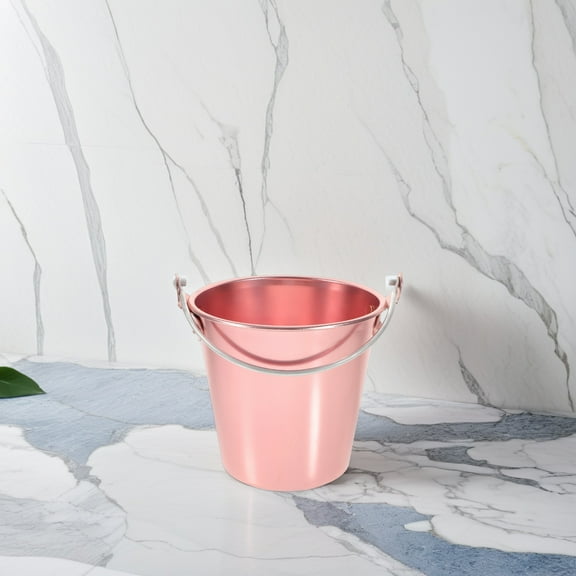 LOLIPPYY Ice Buckets for Dinner Parties Rose Gold Aluminum Alloy Ice Storage 1Pcs