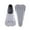 Grey, variant on Swim Training Fins Soft Silicone Lap Swimming Short Floating Flippers with Mesh Bag for Kids Adult Men Women