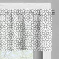 thumbnail image 3 of Ambesonne Antique Oriental Window Valance, Monochrome Motifs, 54" X 18", Charcoal Grey and White, 3 of 5