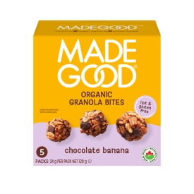 MadeGood Chocolate Banana Granola Minis 5pk, 5 x 24 g