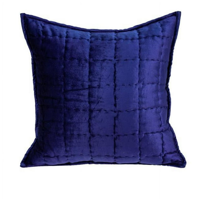 Parkland Collection PILE11171P Augusta Royal Blue Square Transitional Pillow Cover with Poly Insert - 20 x 20 x 7 in.