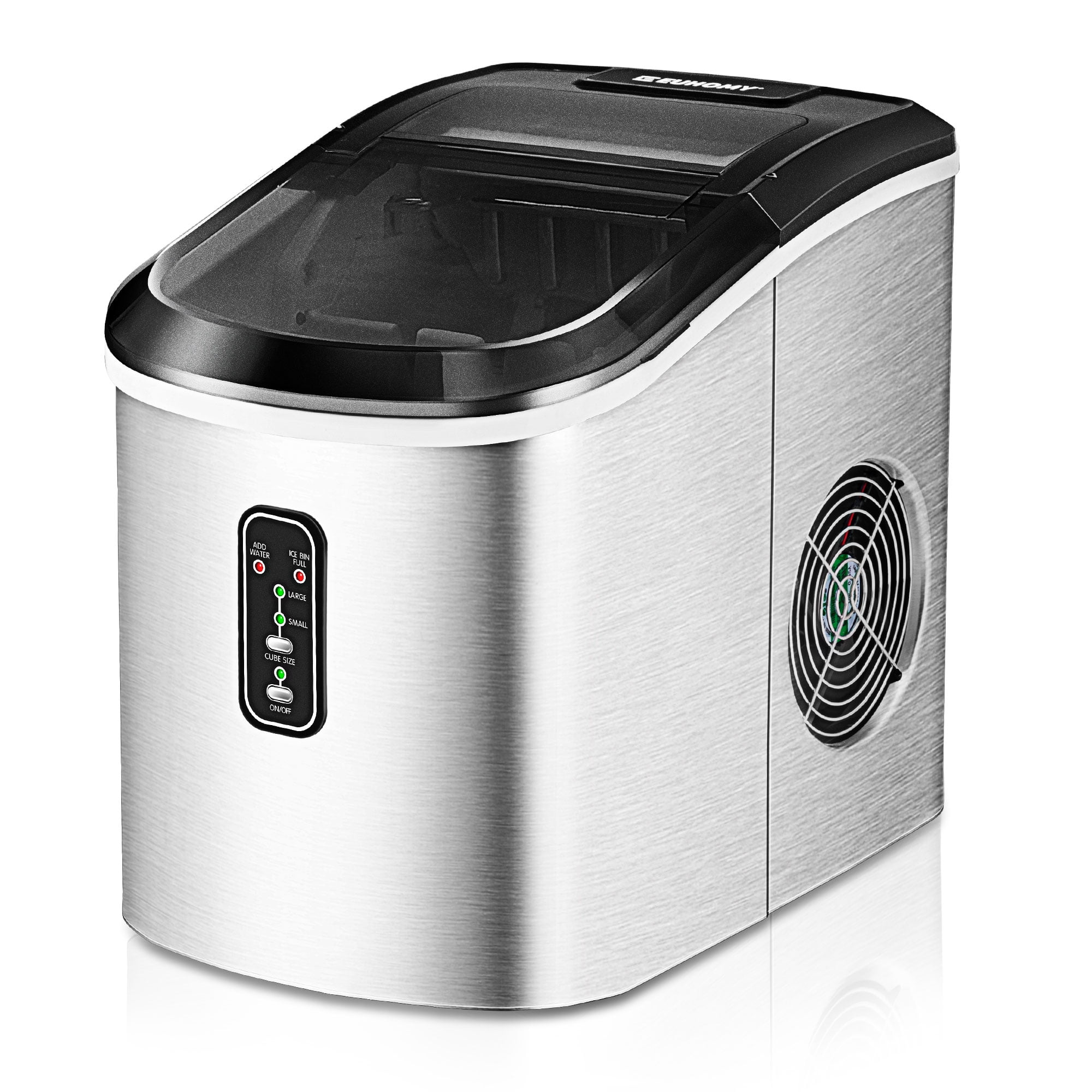 Kitchen Home Bar Countertop Ice Maker with LCD Screen Stainless Steel 220V White Ice Cube Maker ??? Ice Maker