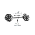 thumbnail image 2 of One Side Fixed Ball Circular Ring Captive Bead Ring 18G-14G - 5 Length Available, 2 of 3