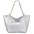 thumbnail image 7 of Montana West Large Tote Bag for Women Oversized Shoulder Purses with Chain Handbags, Silver, 7 of 7