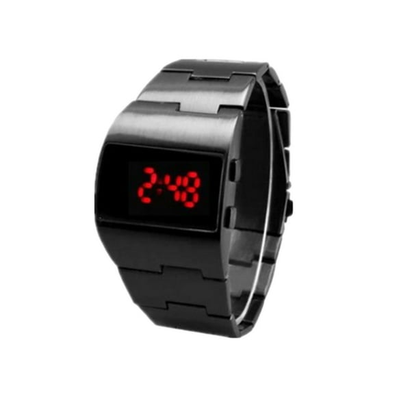 Minnieouse Reloj digital LED Regalos de amplia aplicación Relojes de LED de moda y fáciles de combinar Reloj de Relojes Luz roja del arma