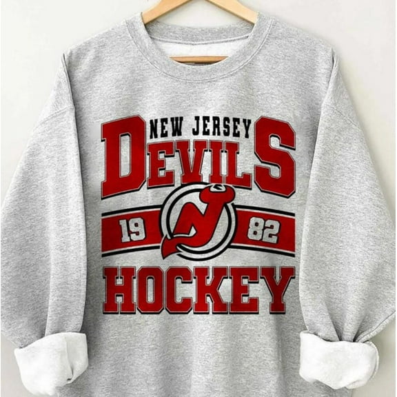 Vintage 90s New Jersey Hockey Sweatshirt, New Jersey Shirt, Devils T-Shirt, Hockey Fan Shirt, Retro New Jersey Ice Hockey Tee